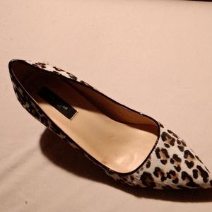 Gently used designer shoes leopard print